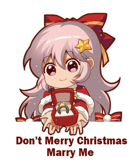 1girl bangs bow box christmas closed_mouth english_text fujiwara_no_mokou grey_hair hair_between_eyes hair_bow hair_ornament hat holding holding_box jewelry jokanhiyou long_hair long_sleeves looking_at_viewer multiple_bows red_bow red_headwear ring ring_box santa_costume santa_hat simple_background smile solo star_(symbol) star_hair_ornament touhou upper_body white_background