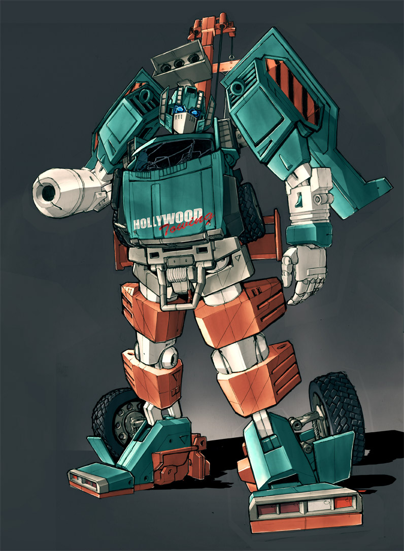 1boy arm_cannon blue_eyes deviantartblitz-wing english_text gradient gradient_background head_tilt hoist looking_at_viewer mecha no_humans redesign solo standing transformers weapon