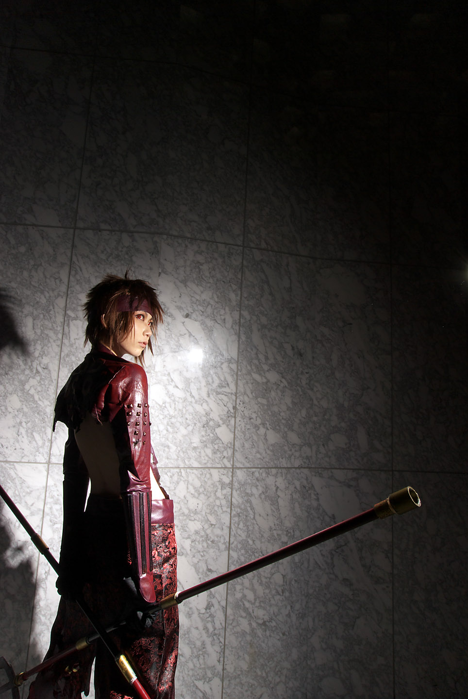cosplay houtou_singi_(model) photo sengoku_basara spears torn_clothes yukimura_sanada