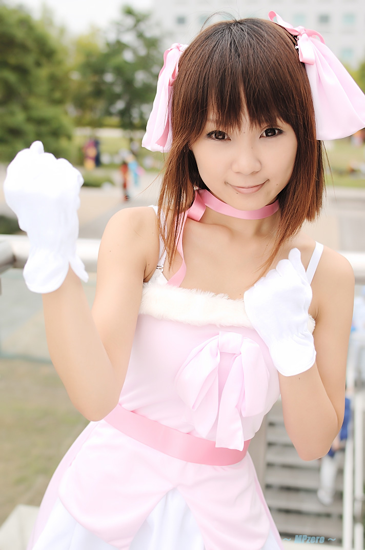 amami_haruka cosplay dress gloves hair_ribbons hiromichi idolmaster photo