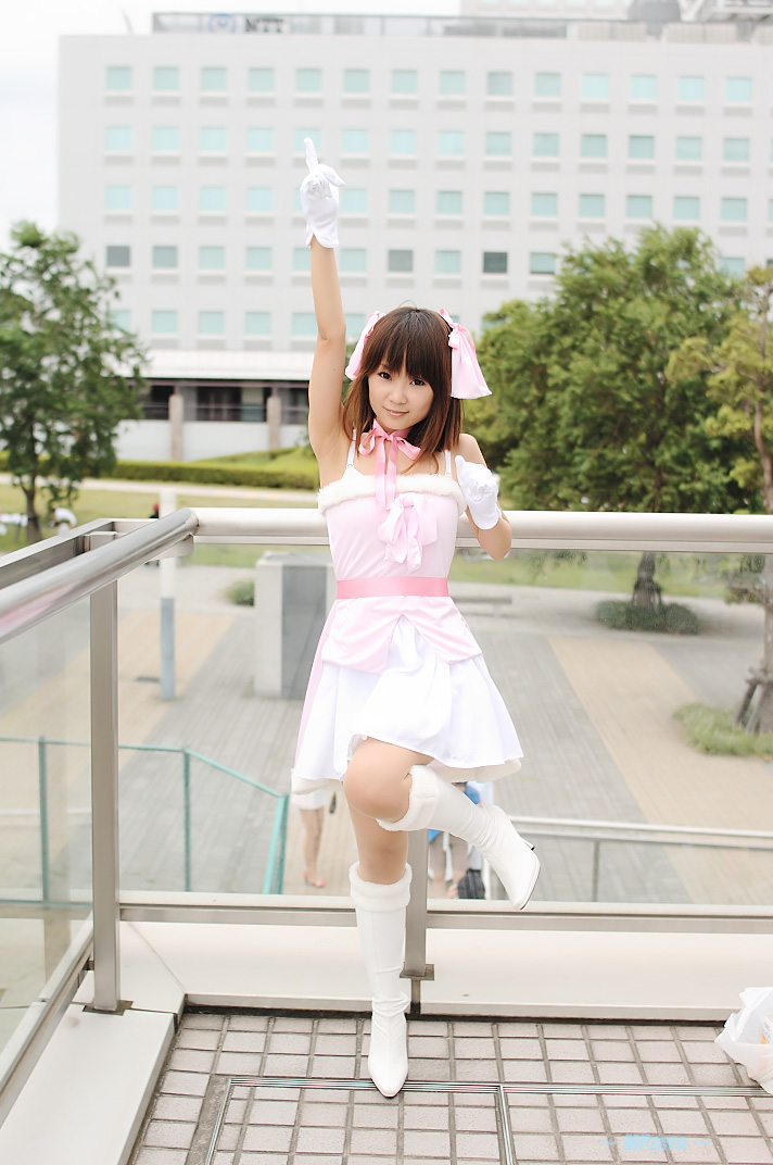 amami_haruka boots cosplay dress gloves hair_ribbons hiromichi idolmaster photo