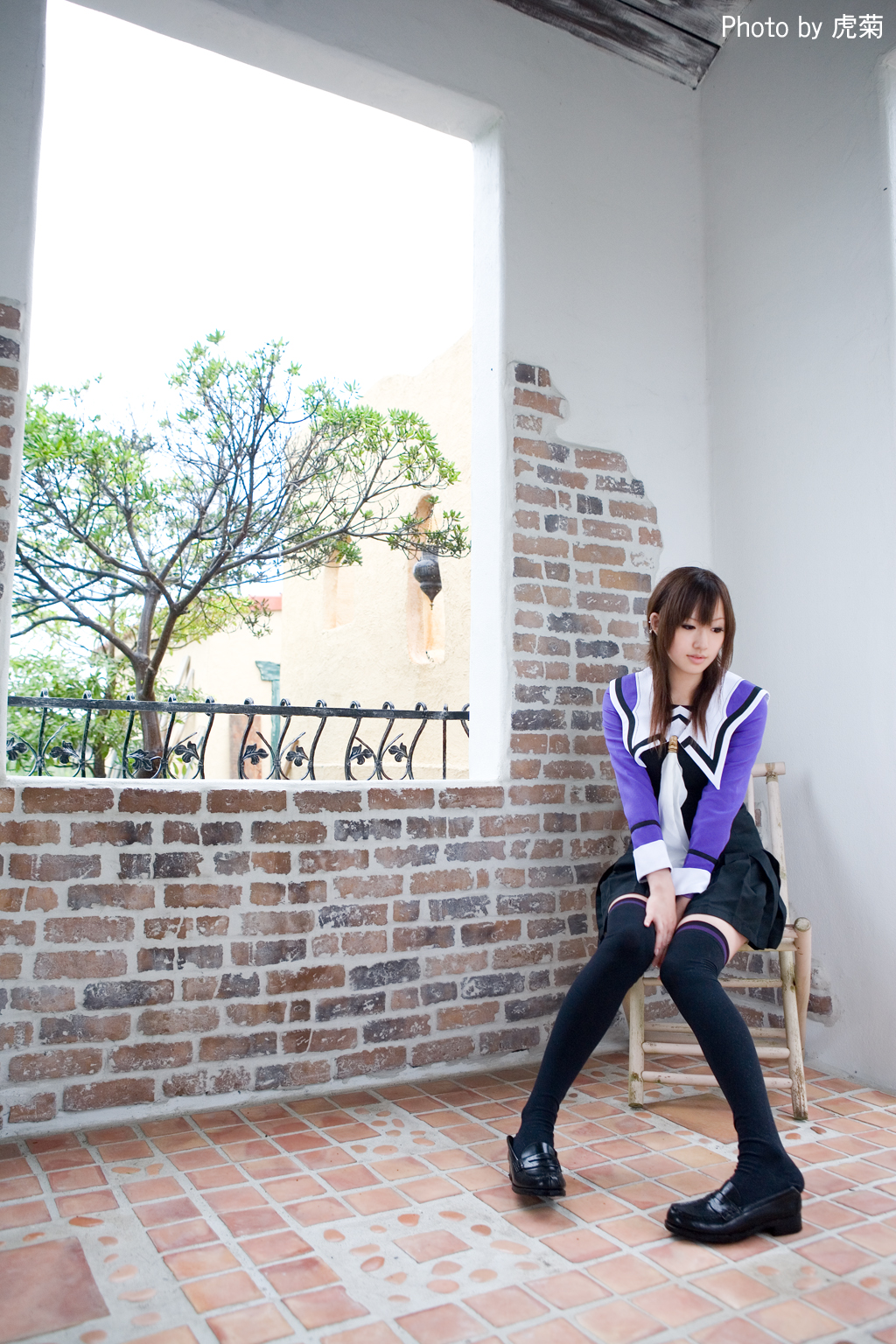 cosplay i's photo saya school_uniform thigh-highs yoshizuki_iori