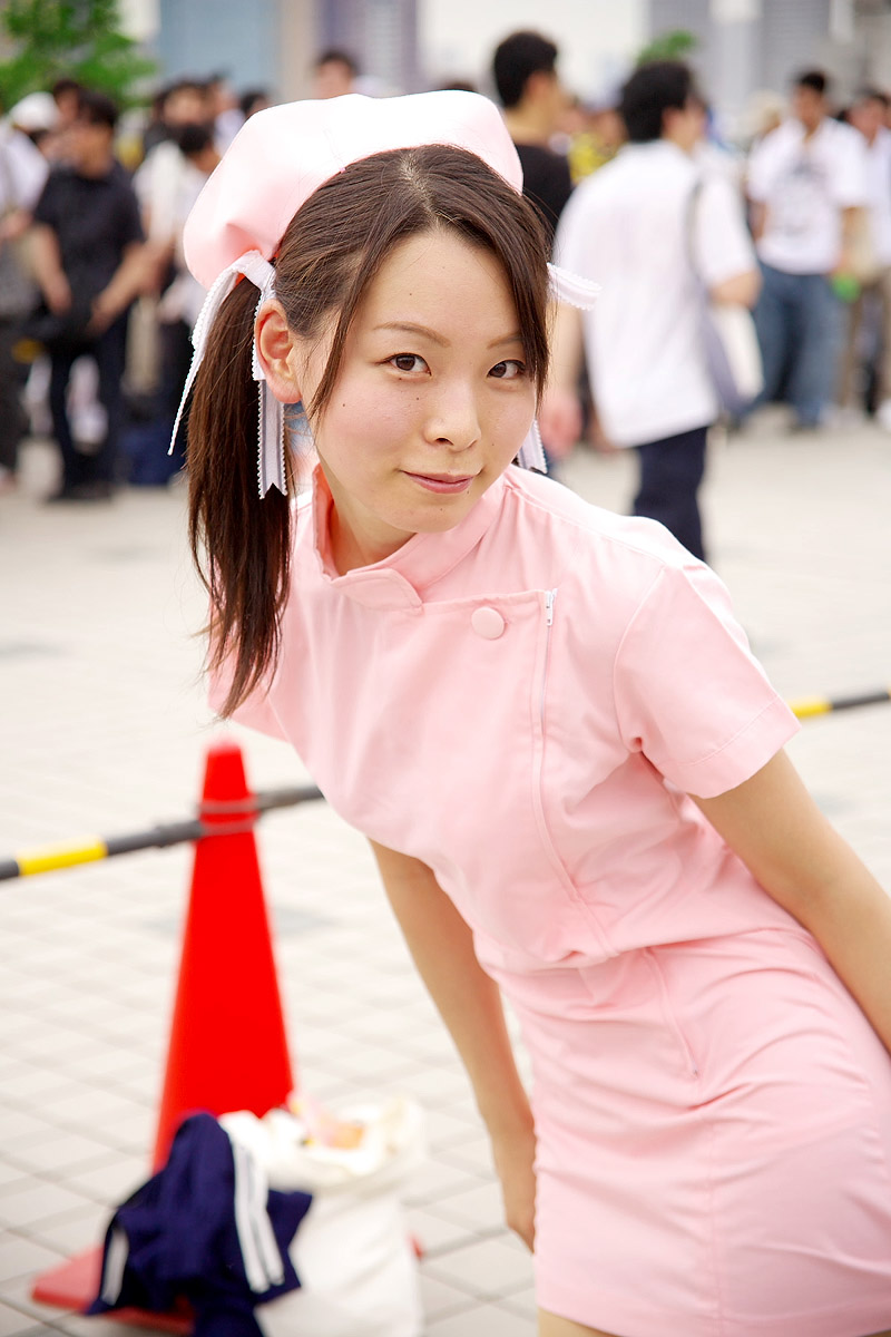 cosplay hair_bow kodama_hikaru night_shift_nurses nurse nurse_uniform yuu