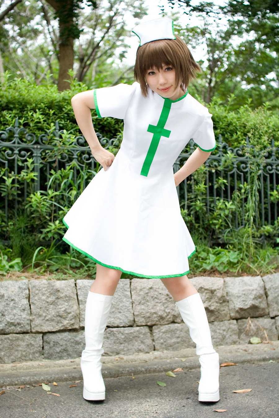 boots cosplay hirano_kurita kurukuru_lab kurusu_nazuki nurse nurse_uniform photo