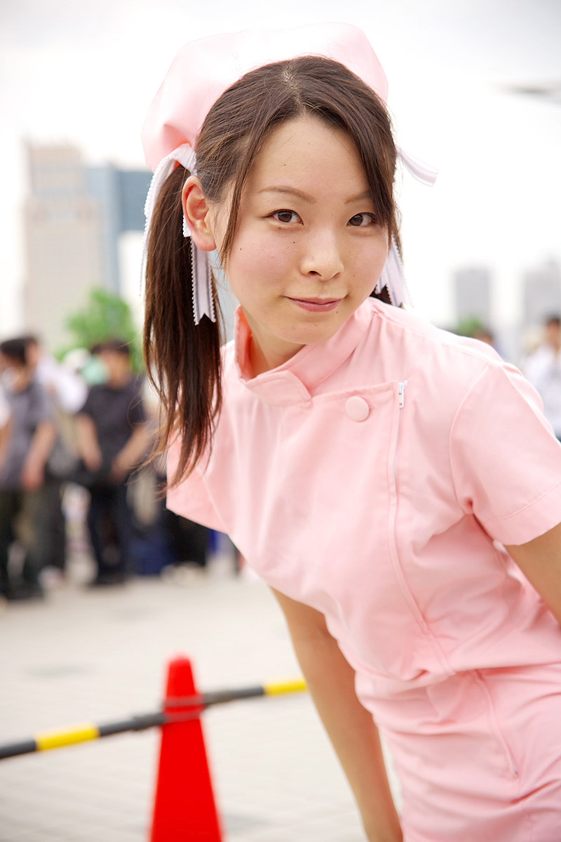 cosplay hair_bow kodama_hikaru night_shift_nurses nurse nurse_uniform yuu