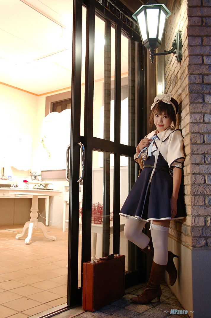acasius_boarding_school cosplay hair_bow heidi's_village kipi-san photo school_uniform thigh-highs