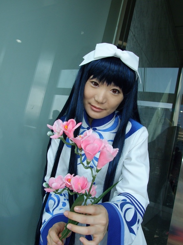 cosplay dress flower hair_bow kawakabe_momoka seiru touka_gettan