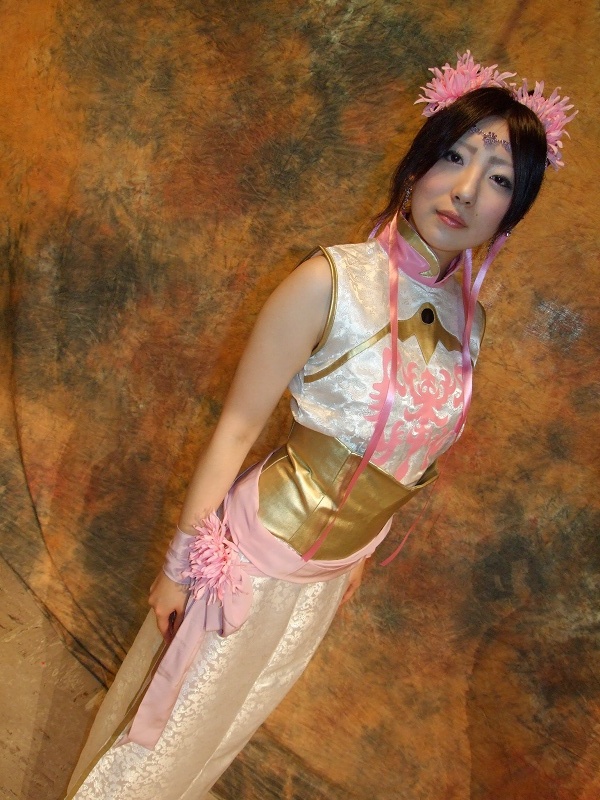 amane chinadress cosplay diao_chan dynasty_warriors flower hair_ribbons qipao