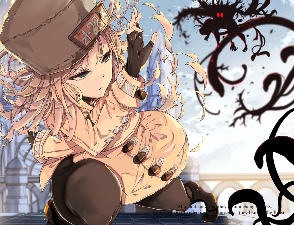 1boy 1girl blonde_hair blue_eyes fighting fur fur_hat guilty_gear guilty_gear_strive hat millia_rage pantyhose snow throwing_person venomrobo zato-1