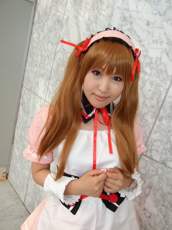 apron asahina_mikuru cosplay hair_ribbons moeka photo suzumiya_haruhi_no_yuuutsu twintails