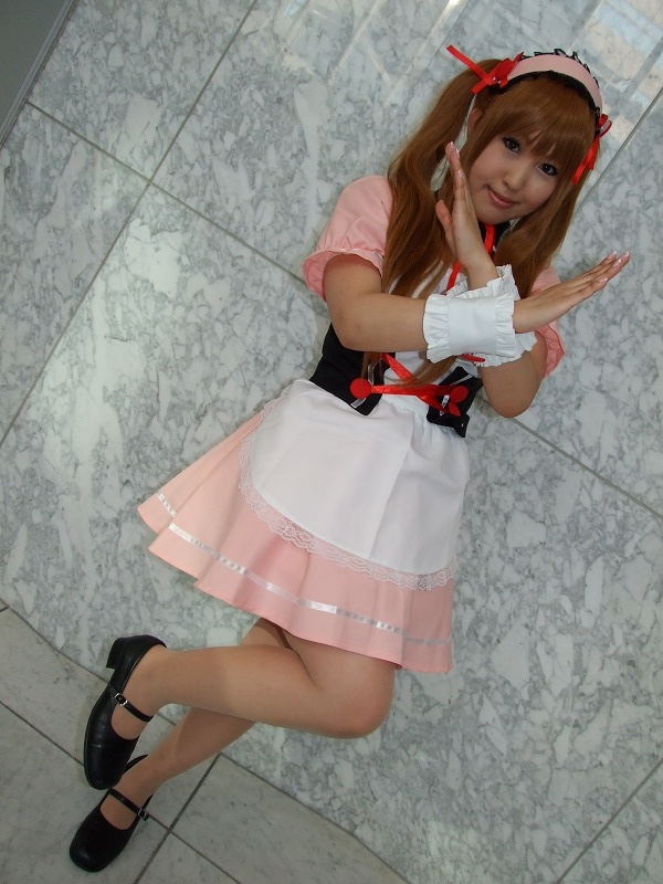 apron asahina_mikuru cosplay hair_ribbons moeka photo suzumiya_haruhi_no_yuuutsu twintails