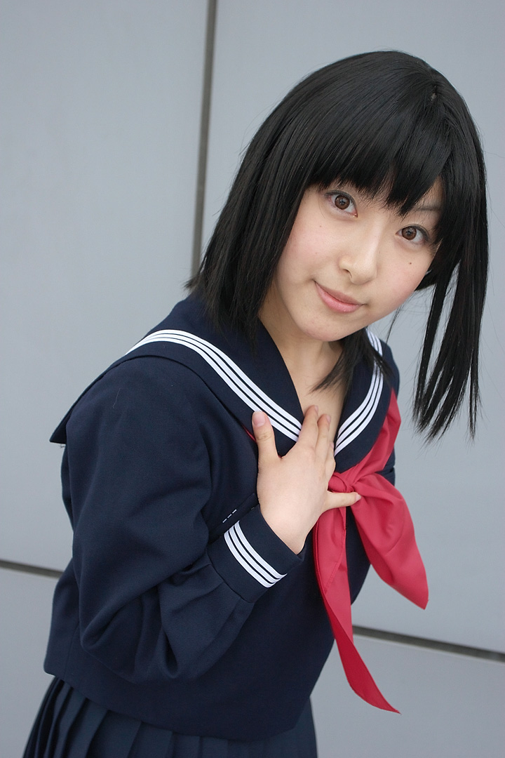 awatsuki_anzu cosplay ichigo_100 photo school_uniform toujou_aya