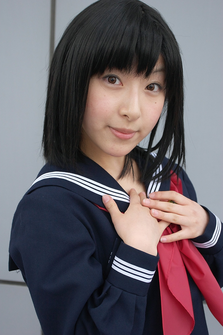 awatsuki_anzu cosplay ichigo_100 photo school_uniform socks toujou_aya