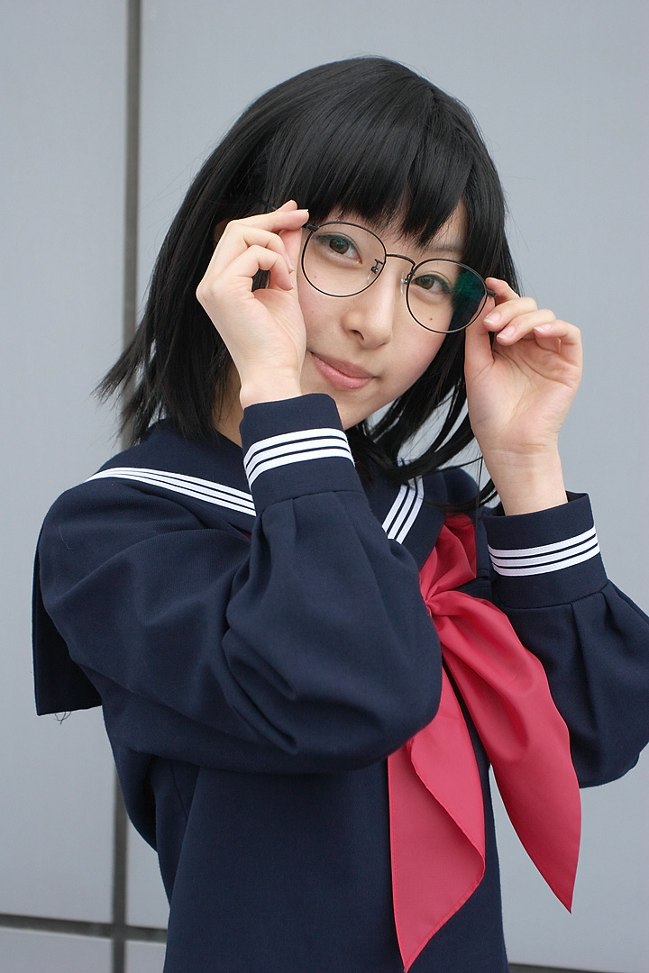 awatsuki_anzu cosplay glasses ichigo_100 photo school_uniform toujou_aya