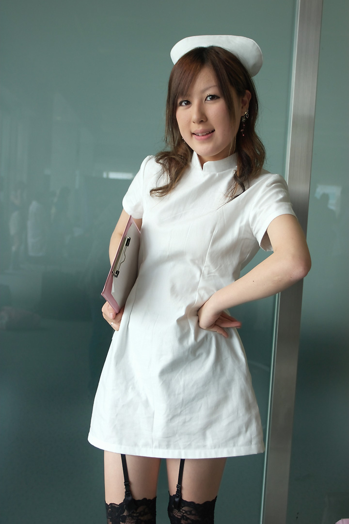 clipboard cosplay garter_belt maron nurse nurse_uniform thigh-highs