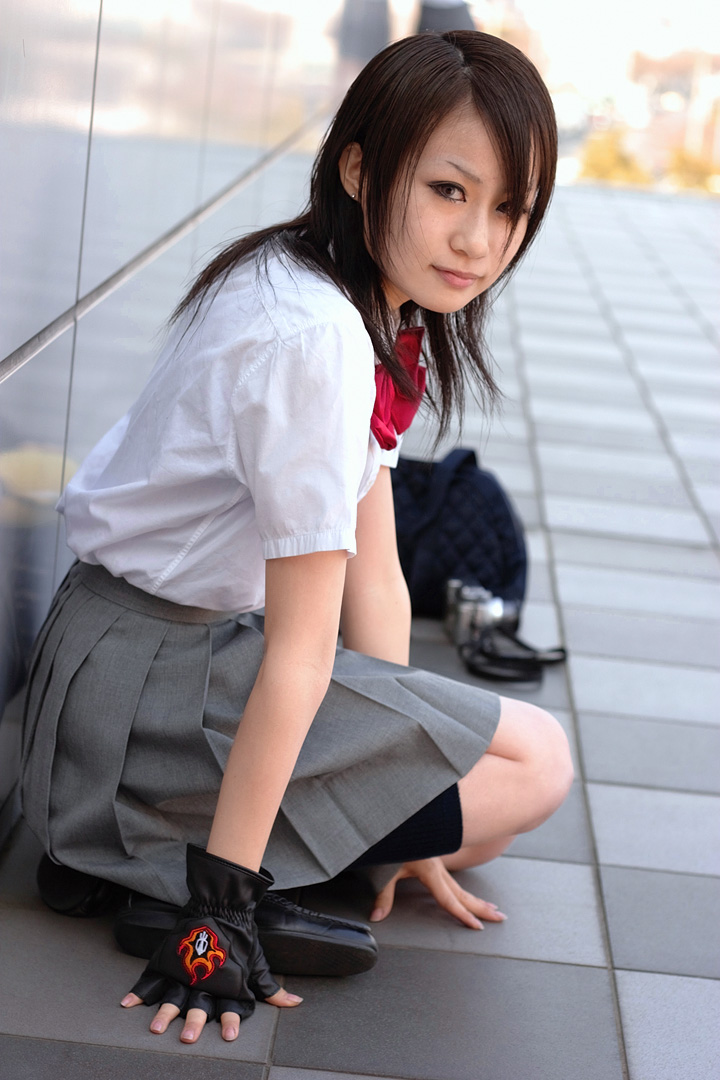 bleach cosplay glove kuchiki_rukia photo school_uniform socks