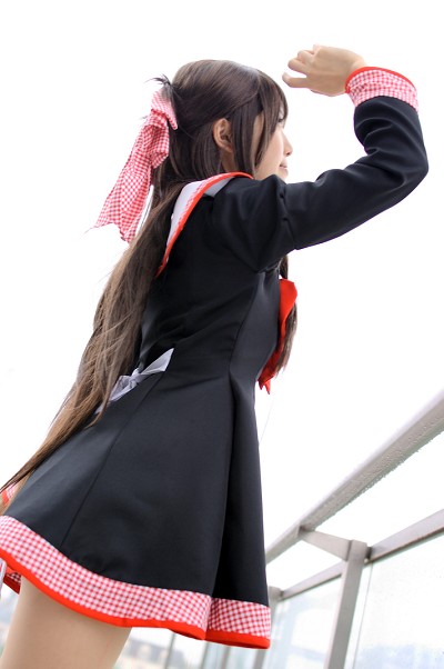 cosplay final_approach hair_ribbons kipi-san masuda_shizuka photo school_uniform
