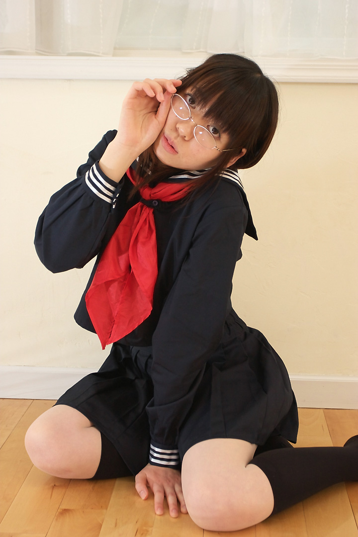cosplay glasses ichigo_100 kneesocks school_uniform setsuki toujou_aya