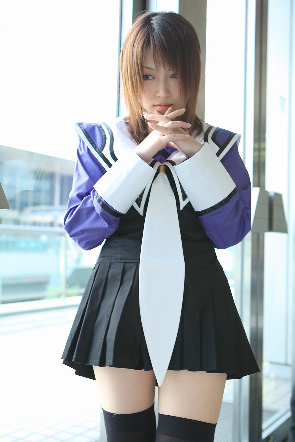 cosplay highres i's photo school_uniform thigh-highs yoshizuki_iori