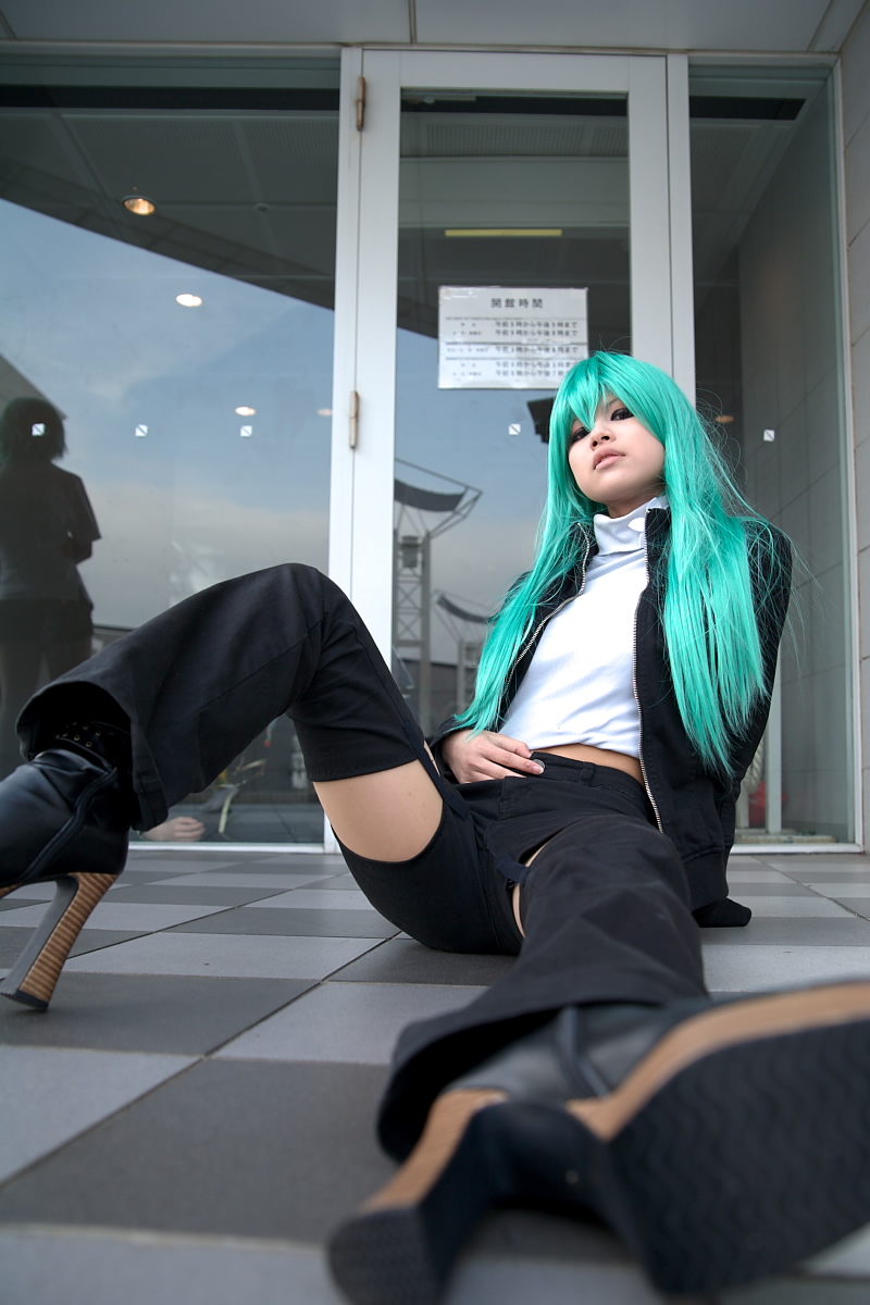 aqua_hair cosplay photo platform_shoes tagme_character tagme_model tagme_series thigh-highs