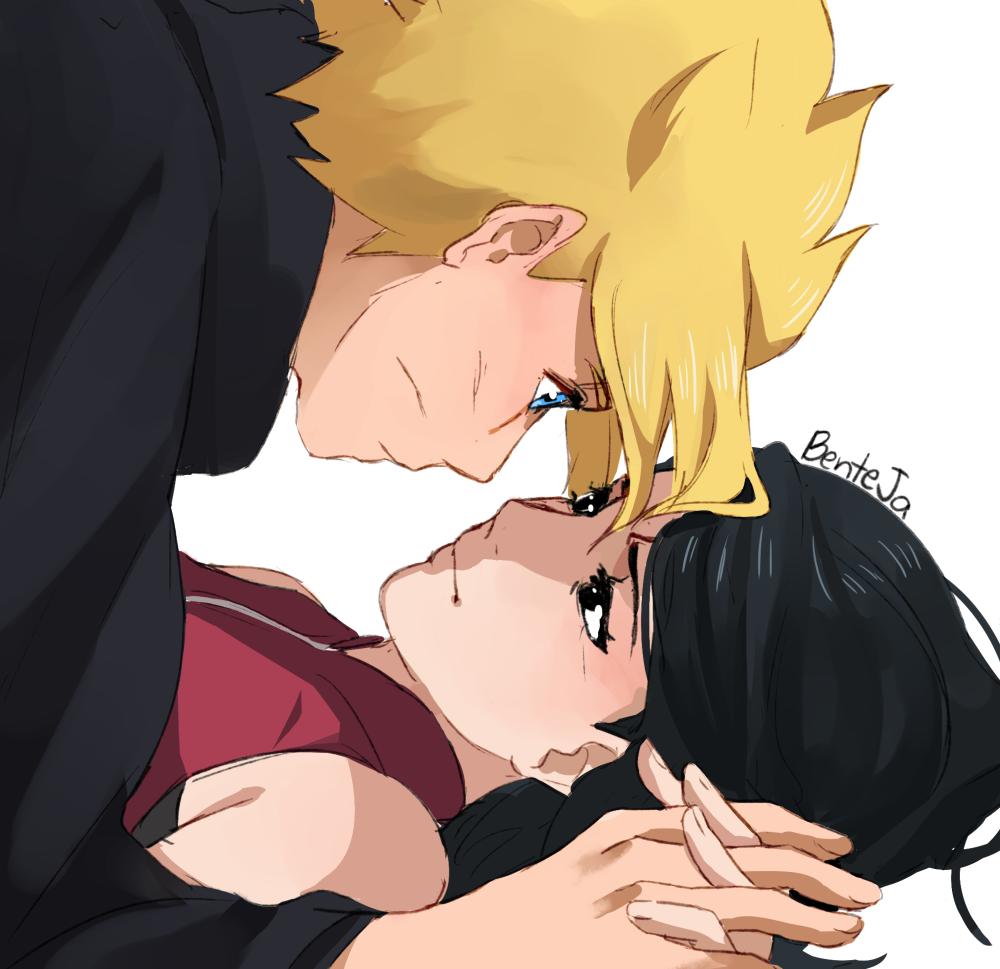 benteja black_eyes black_hair blonde_hair blue_eyes blue_hair boruto:_naruto_next_generations boruto:_naruto_the_movie glasses naruto naruto_(series) uchiha_sarada uzumaki_boruto whisker_markings whiskers