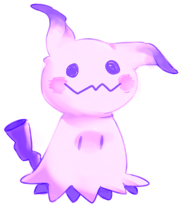 commentary english_commentary full_body gen_7_pokemon mimikyu no_humans outline pokemon pokemon_(creature) saturday_(hokawazu) solid_oval_eyes solo standing transparent_background violet_eyes