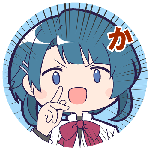 1girl :d aizawa_kazuha assault_lily asymmetrical_hair bangs blue_background blue_eyes blue_hair blunt_bangs blush bow bowtie chibi circle commentary_request emphasis_lines eyebrows_visible_through_hair hair_ornament hairclip hand_up herensuge_girls_academy_school_uniform index_finger_raised jacket long_sleeves looking_at_viewer lowres masaki_itsuki open_mouth portrait red_bow red_bowtie school_uniform short_hair sign_language simple_background smile solo transparent_background v-shaped_eyebrows white_jacket