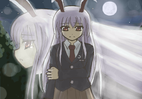 bunny_ears kuroneko_no_toorimichi lowres moon rabbit_ears reisen_udongein_inaba takuzui touhou