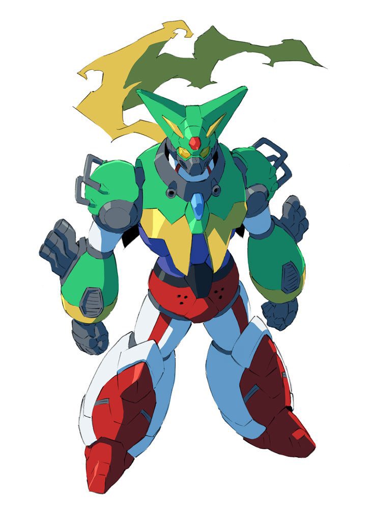 clenched_hands getter-1 getter_robo looking_down mayata mecha redesign scarf science_fiction shadow solo super_robot white_background yellow_scarf