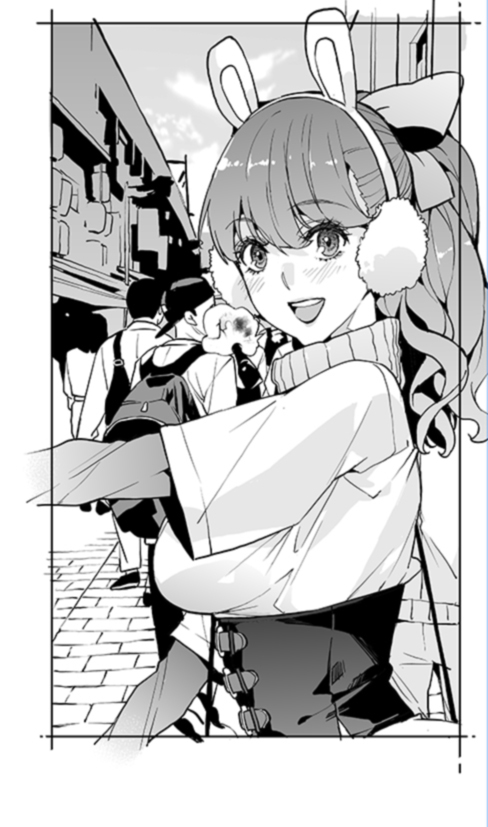 alternate_costume animal_ears azukiko bag blush breasts casual earmuffs fake_animal_ears from_side hair_ribbon handbag happy large_breasts looking_at_viewer outdoors persona persona_5 persona_5_the_royal ponytail public rabbit_ears ribbon smile yoshizawa_kasumi