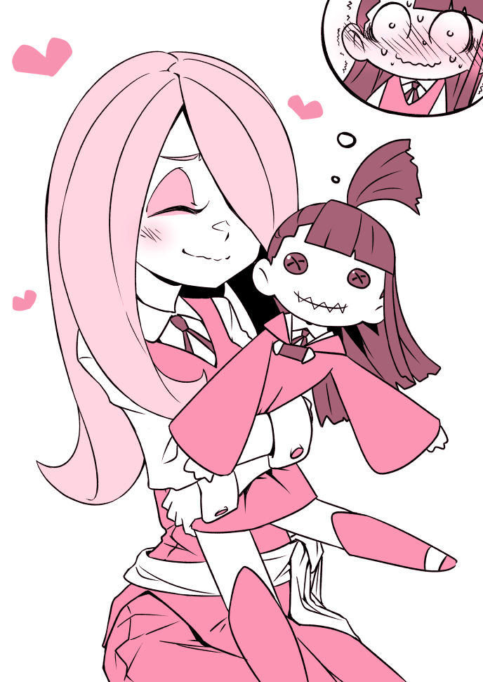 doll doll_hug hug kagari_atsuko little_witch_academia sucy_manbavaran transformation trapped