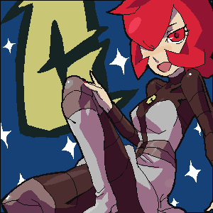 lowres mars_(pokemon) nintendo oekaki pantyhose pokemon red_eyes red_hair redhead short_hair team_galactic