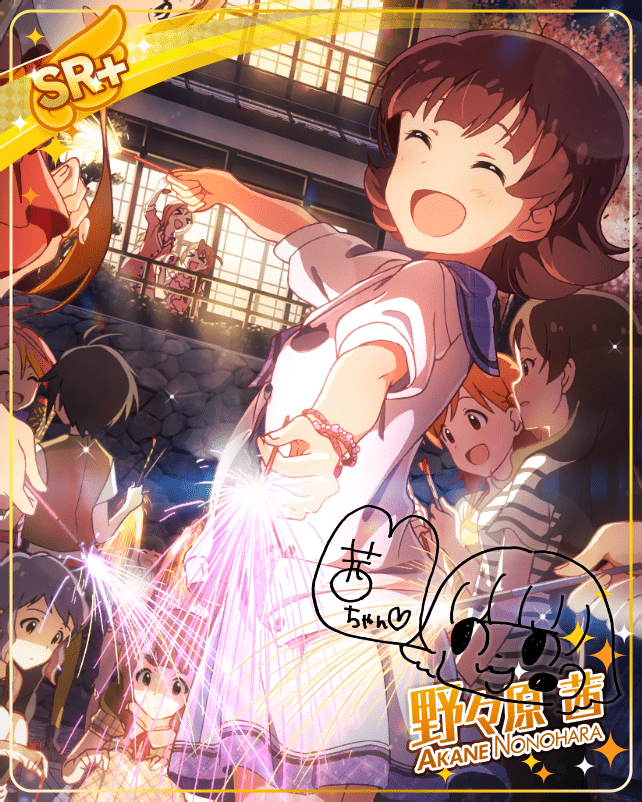 blush character_name closed_eyes dress idolmaster_million_live!_theater_days nonohara_akane redhead short_hair smile