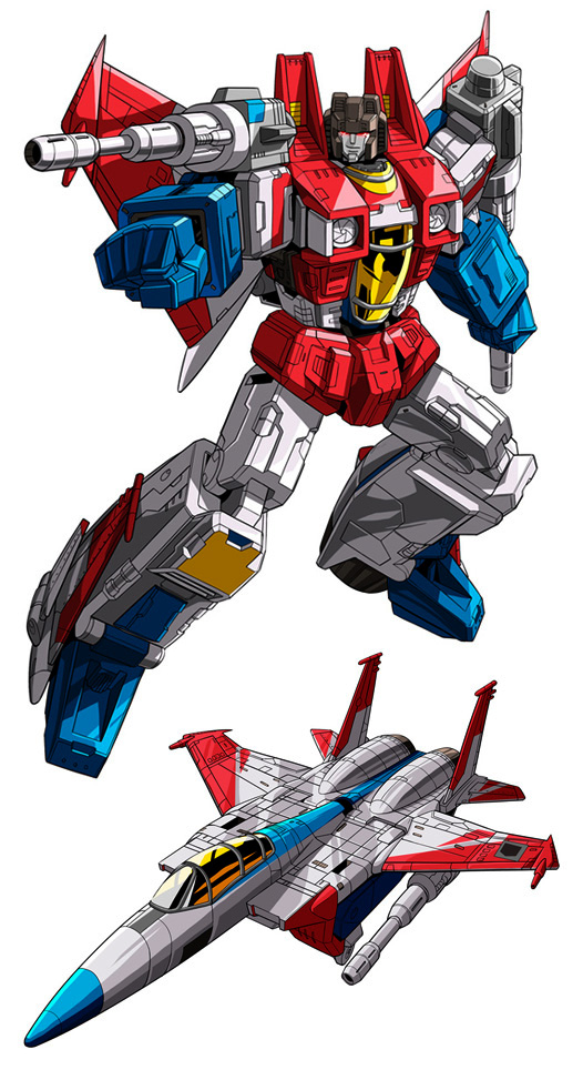 1boy aircraft airplane arm_cannon clenched_hand decepticon fighter_jet glowing glowing_eyes jet makoto_ono mecha military military_vehicle multiple_views no_humans red_eyes science_fiction starscream transformers weapon white_background