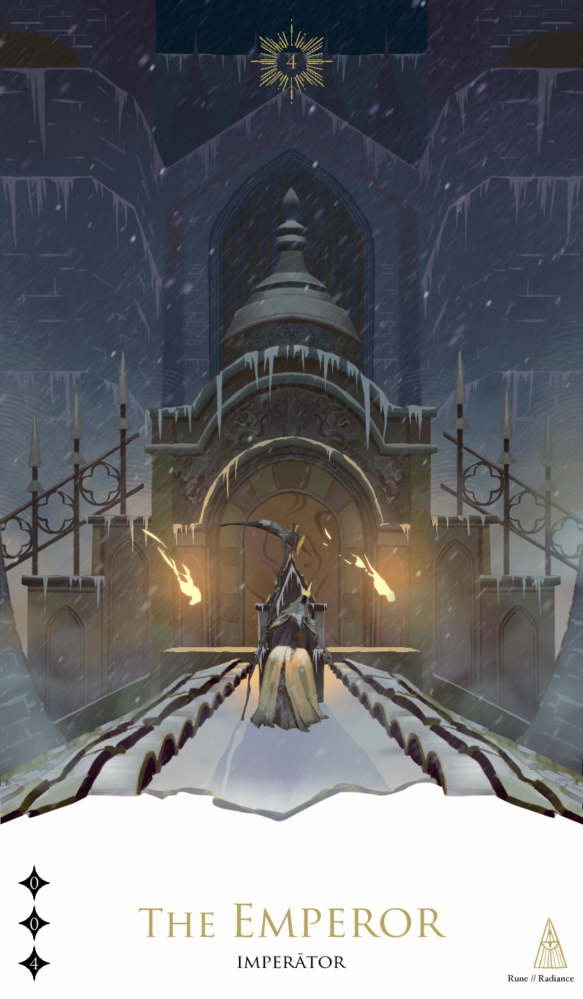 bloodborne building chair cloak crown english_text fire frozensoba grey_hair highres holding holding_scythe holding_weapon long_hair martyr_logarius number outdoors rooftop scythe sitting snow snowing throne weapon