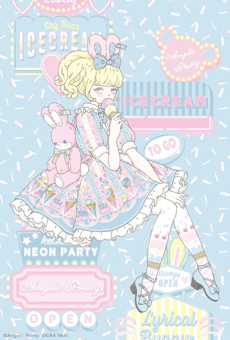 1girl ad angelic_pretty animal animal_ears blonde_hair blue_bow blue_eyes bow cherry copyright_name curly_hair dress eating fashion food frills fruit hair_ornament hairband high_heels holding holding_food ice_cream ice_cream_cone kira_imai leggings light_blue_eyes lolita_fashion lolita_hairband md5_mismatch neon_lights official_art patterned_clothing pink_bunny postcard printed_dress product_placement rabbit rabbit_ears real_life resolution_mismatch short_twintails sign source_larger sprinkles striped striped_dress stuffed_animal stuffed_bunny stuffed_toy twintails