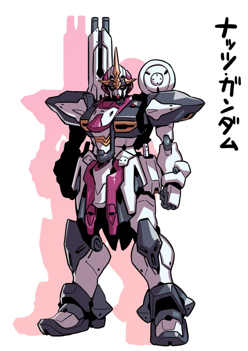 character_request gundam highres mecha no_humans robot simple_background solo standing tagme tukiwani weapon white_background