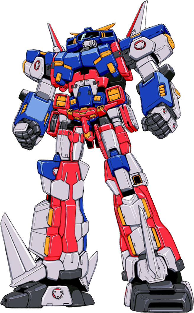 blue_eyes clenched_hands looking_up mecha no_humans official_art science_fiction solo srx super_robot super_robot_wars super_robot_wars_original_generation transparent_background v-fin