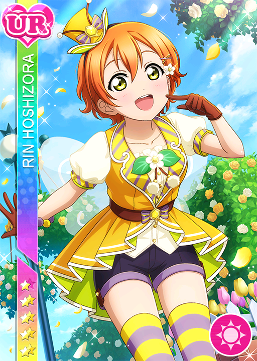 1girl blush character_name dress female green_eyes hoshizora_rin love_live!_school_idol_festival love_live!_school_idol_project open_mouth orange_hair short_hair smile solo