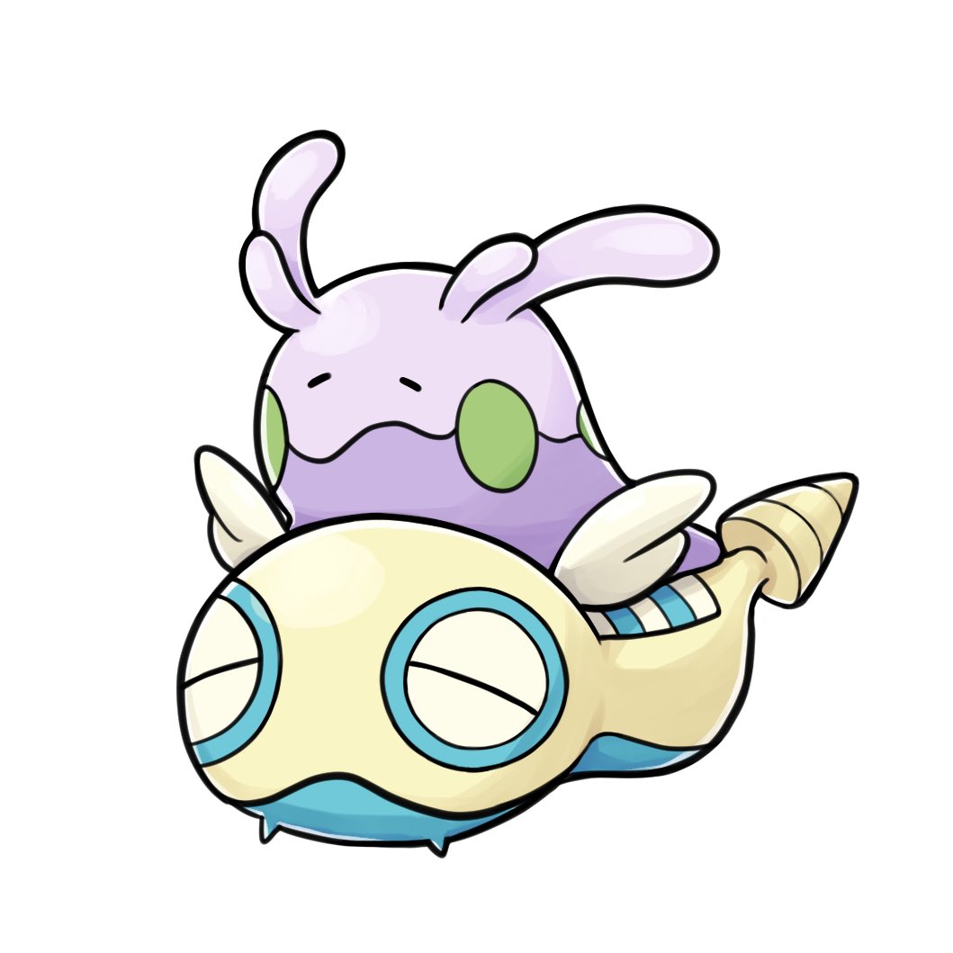 closed_eyes closed_mouth creature dunsparce gen_2_pokemon gen_6_pokemon goomy numera_goomy pokemon pokemon_(creature) riding riding_pokemon simple_background tail white_background wings