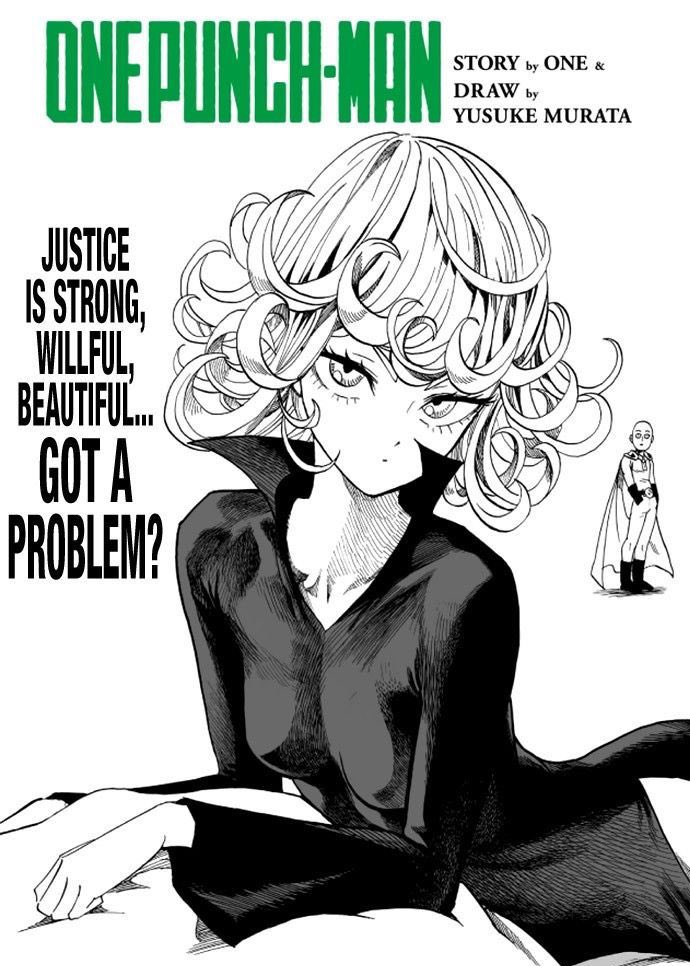 1boy 1girl bald black_dress boots breasts cape copyright_name cover cover_page curly_hair dress eyelashes gloves hands_in_pockets long_sleeves looking_at_viewer lying manga_cover monochrome murata_yuusuke official_art on_side one-punch_man pelvic_curtain second-party_source small_breasts tatsumaki