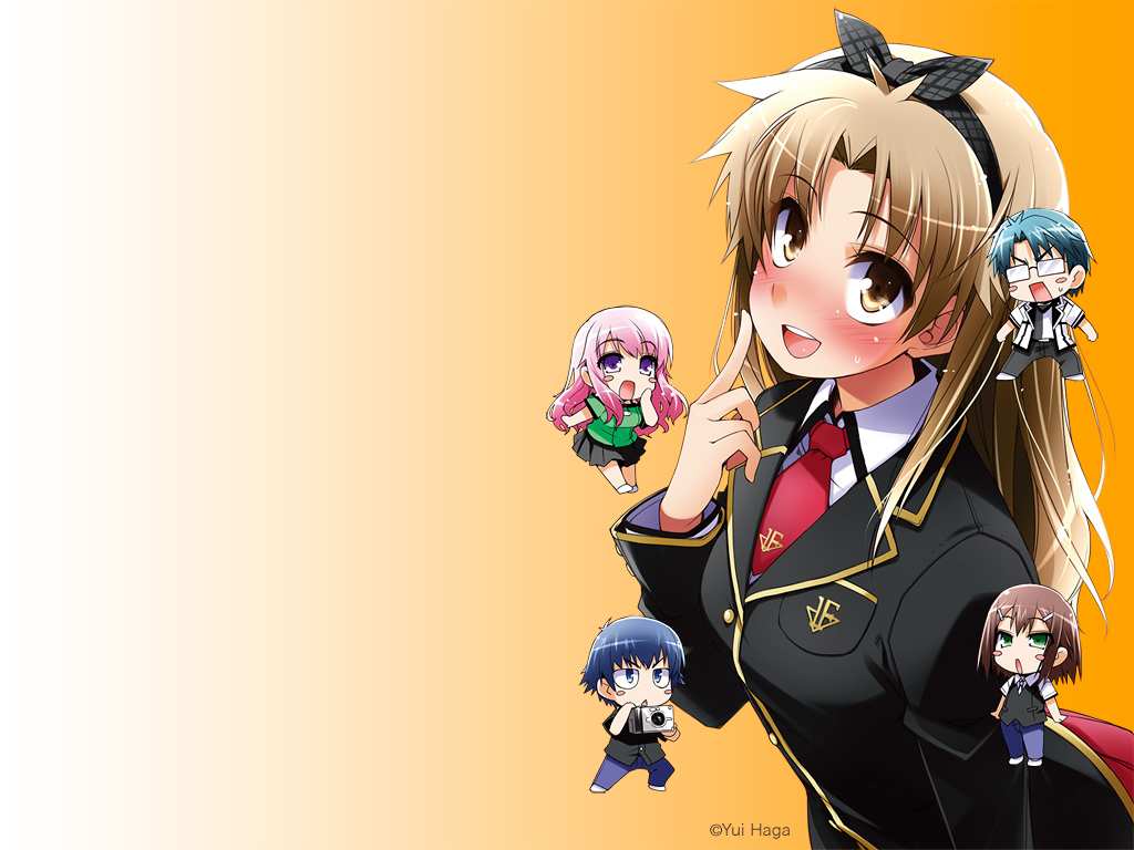 blush blush_stickers chibi haga_yui himeji_mizuki kinoshita_hideyoshi kubo_toshimitsu trap tsuchiya_kouta yoshii_akihisa