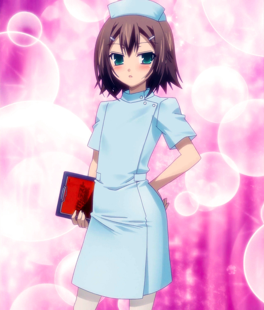 baka_to_test_to_shoukanjuu blush brown_hair kinoshita_hideyoshi nurse trap