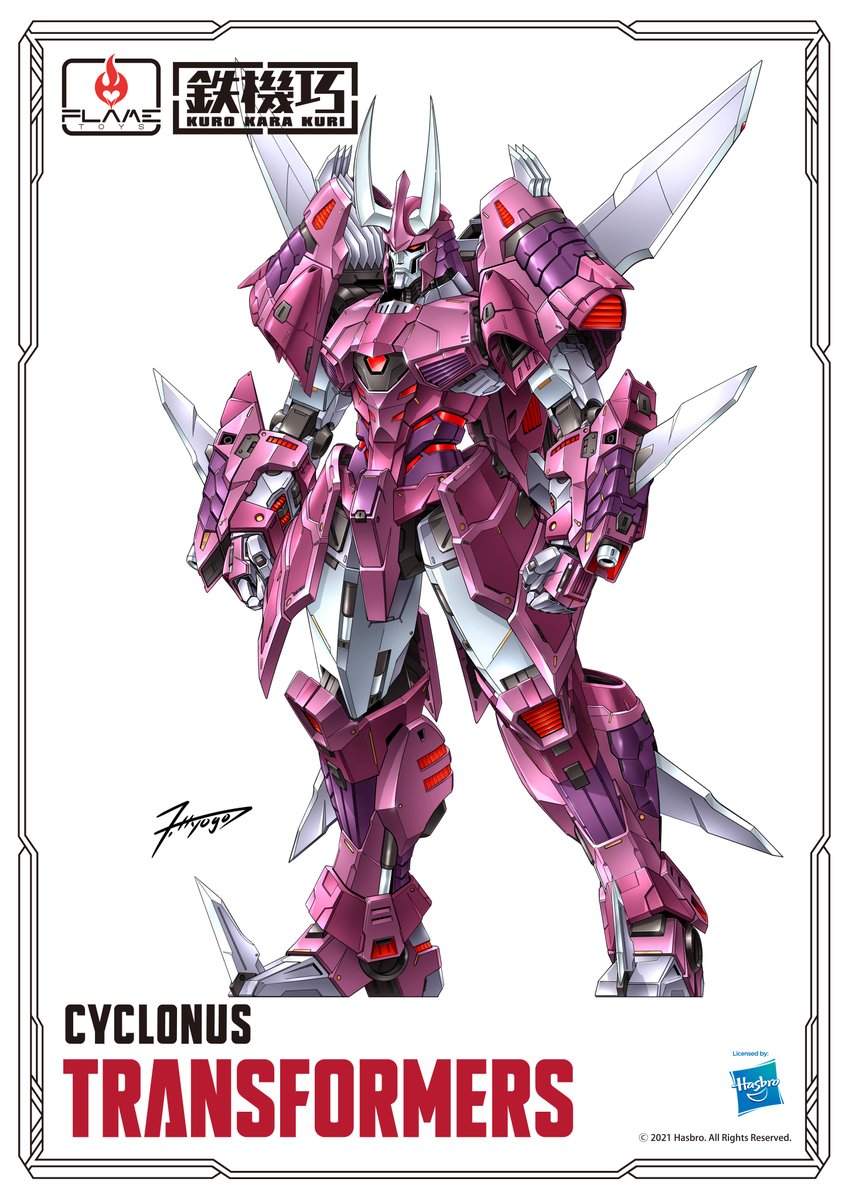 1boy clenched_hands copyright_name cyclonus decepticon flame_toys hasbro horns hyogo_funabashi mecha no_humans official_art red_eyes science_fiction solo transformers white_background