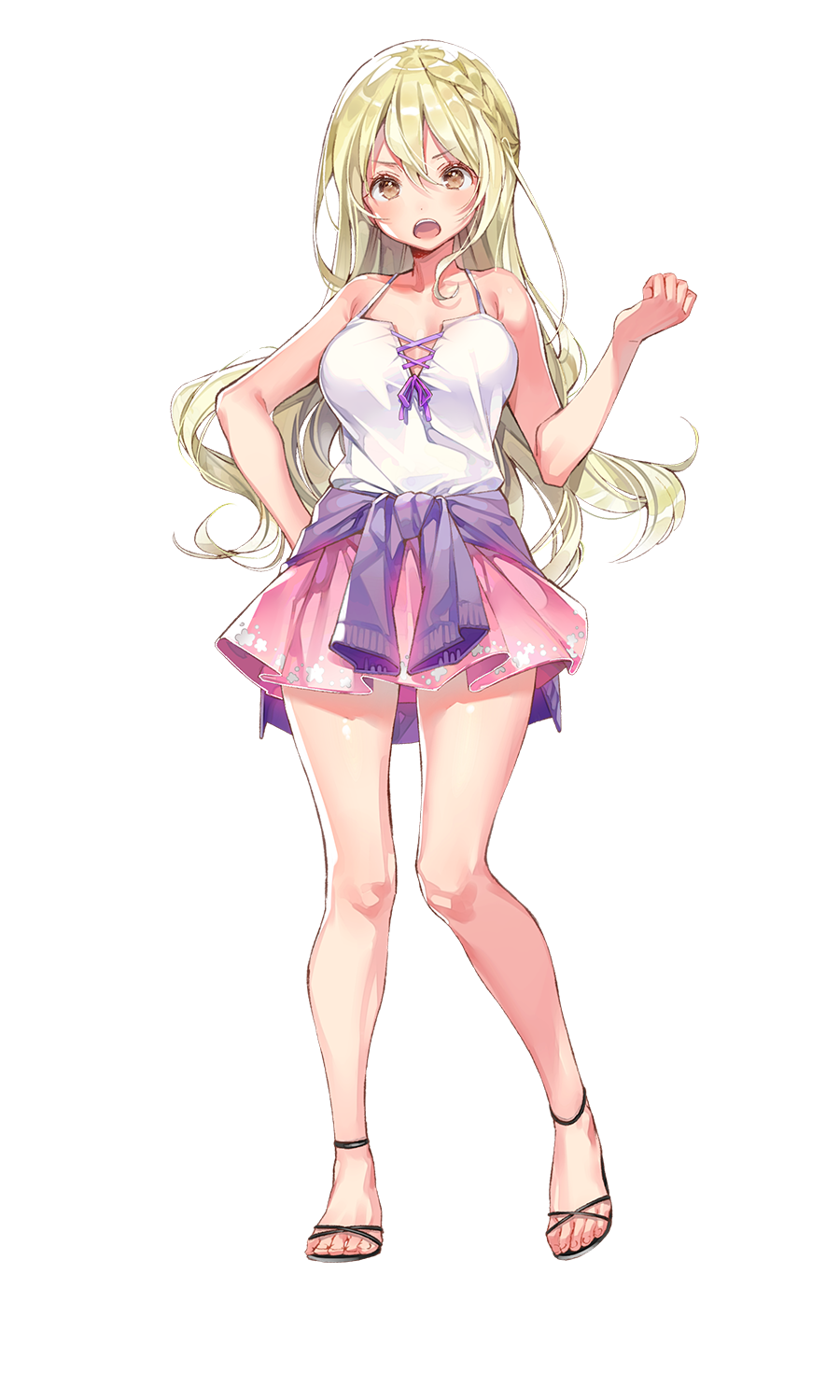 1girl dsmile full_body furutachi_ren highres official_art oshi_no_love_yori_koi_no_love photoshop_(medium) solo tachi-e transparent_background