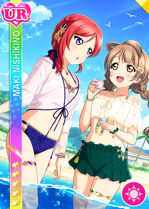 character_name dress love_live!_school_idol_festival love_live!_school_idol_project minami_kotori nishikino_maki redhead short_hair smile violet_eyes wink