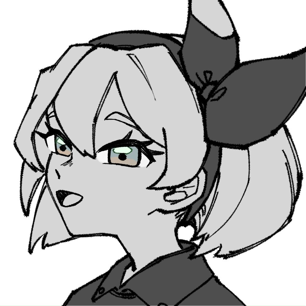 1girl bangs bea_(pokemon) biifu bow_hairband buttons collared_shirt commentary_request eyelashes greyscale gym_leader hair_between_eyes hairband monochrome open_mouth pokemon pokemon_(game) pokemon_swsh shirt short_hair simple_background sketch smile solo tongue upper_body white_background