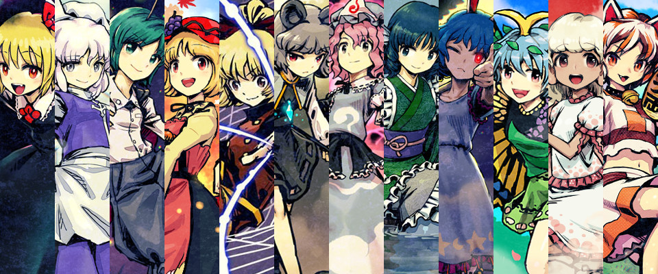 6+girls aki_minoriko ebisu_eika eternity_larva goutokuji_mike kurodani_yamame letty_whiterock meimaru_inuchiyo multiple_girls nazrin rumia saigyouji_yuyuko seiran_(touhou) touhou wakasagihime wriggle_nightbug