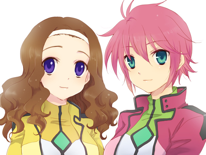 arch_(artist) feldt_grace green_eyes gundam gundam_00 gundam_00_a_wakening_of_the_trailblazer hairband mileina_vashti pink_hair plum_(arch) purple_eyes short_hair violet_eyes