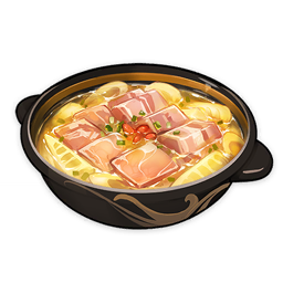 artist_request bamboo_shoot bowl commentary english_commentary food food_focus genshin_impact ham lowres meat no_humans official_art slow-cooked_bamboo_shoot_soup_(genshin_impact) soup spring_onion still_life third-party_source transparent_background
